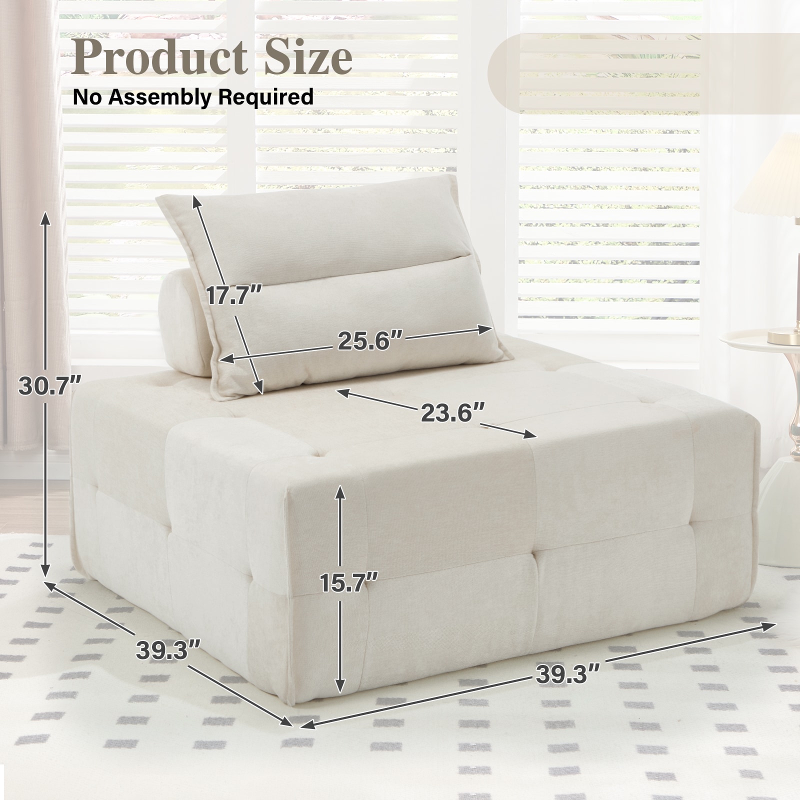 Modular Sectional Sofa With Deep Seat And Adjustable Backrest_voghion.com
